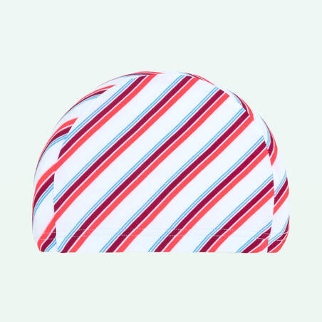 Topi renang mesh ukuran L Line motif putih