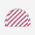 Swimming mesh cap size L Line white print