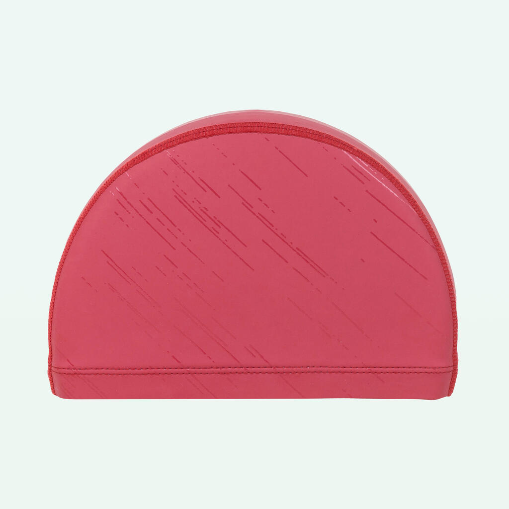 GORRO NATACIÓN TELA REVESTIDO ROJO ESTAMPADO DIAG RUBI TALLA M