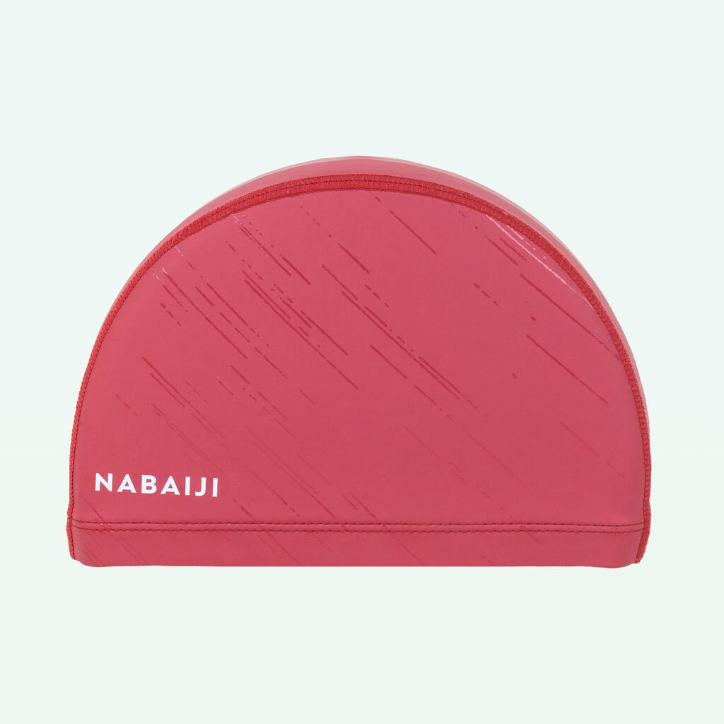 GORRO NATACIÓN TELA REVESTIDO ROJO ESTAMPADO DIAG RUBI TALLA M