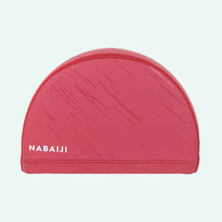 Coated mesh swim cap - Printed fabric - Size M - Diag Rubi red