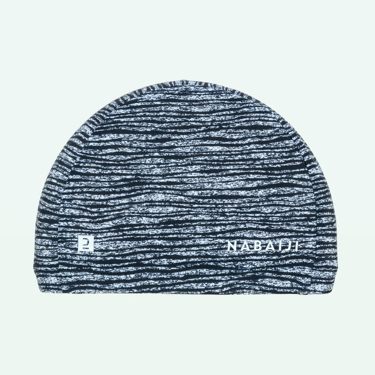 Topi renang mesh ukuran L Sava hitam motif