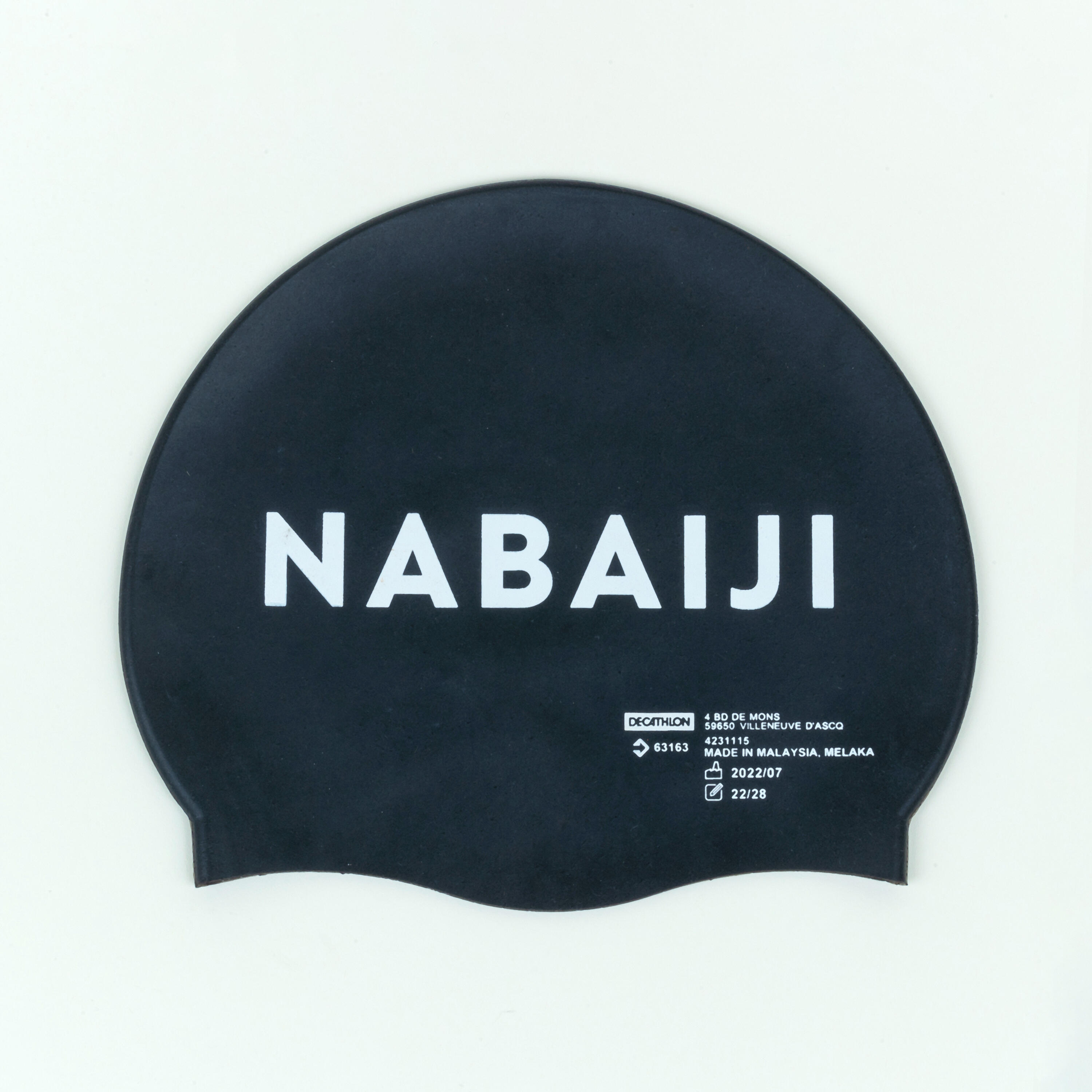 Silicone swim cap - BLACK 2/2