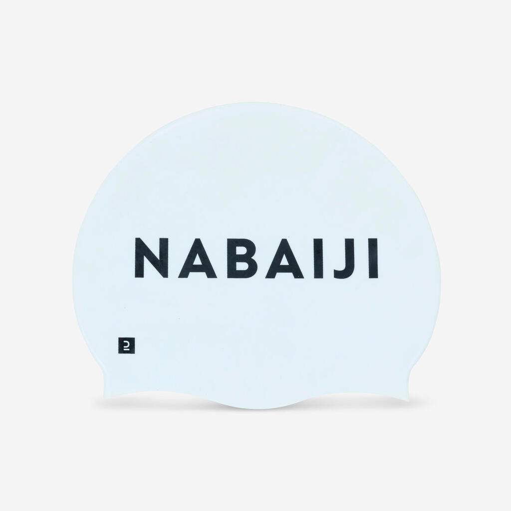 Gorro de natación en silicona Nabaiji 500 - Blanco