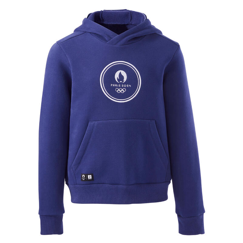 Sweat capuche Paris 2024 Enfant Bleu