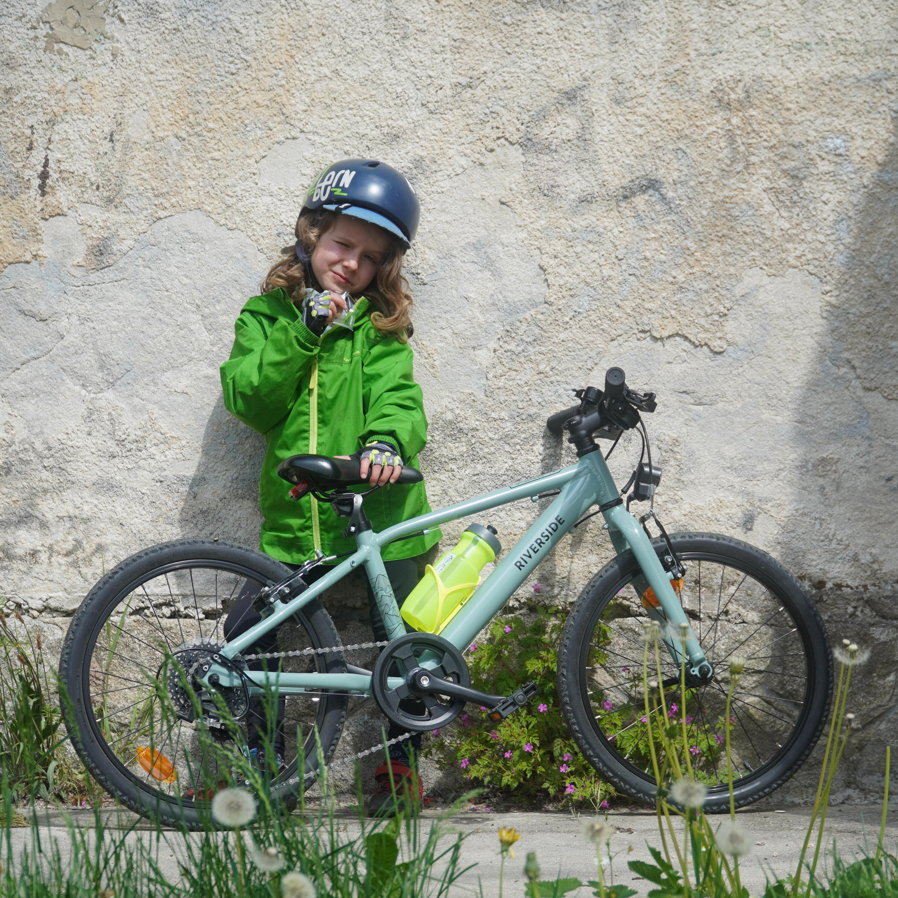 Bicicleta niños 20 pulgadas Riverside 900 gris verdoso 6-9 años 28/36