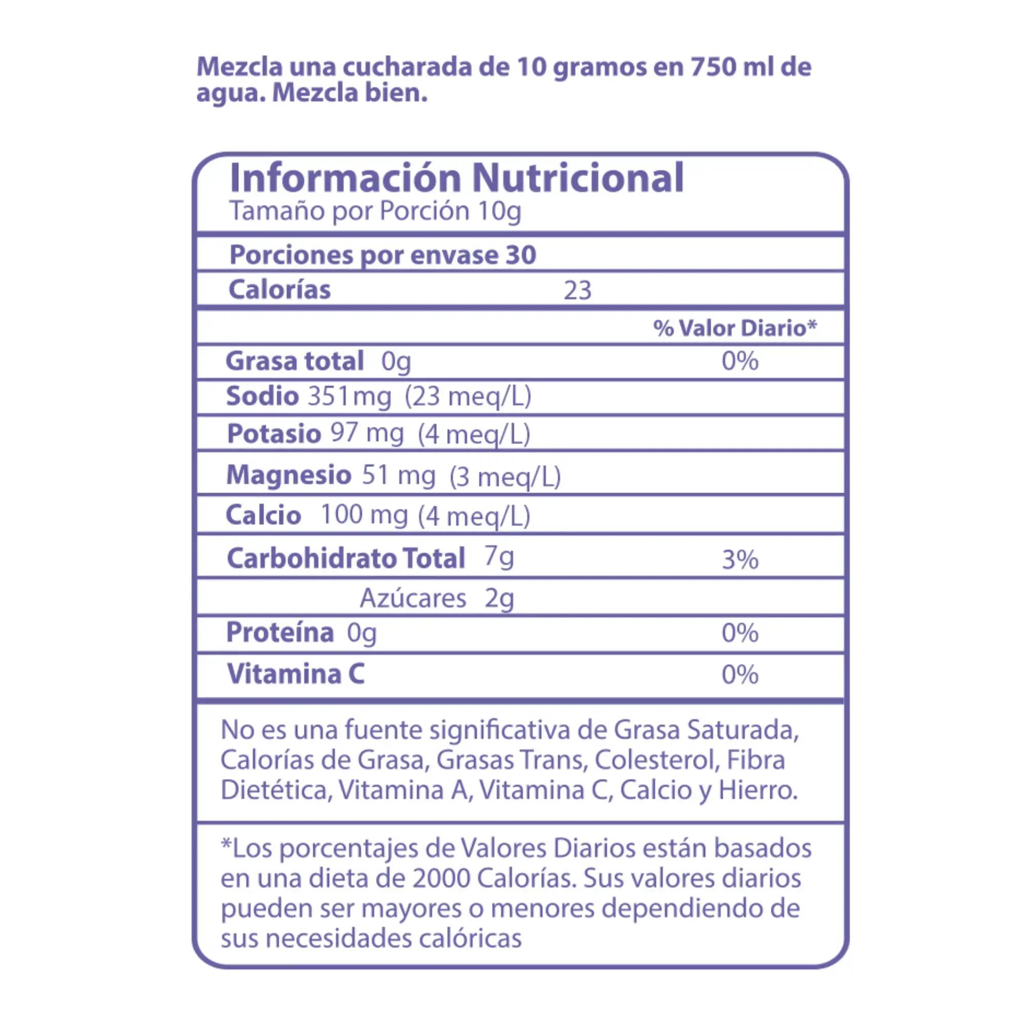 Tarro de gel hidratante en polvo de 300gr sabor a uva Going 2/2