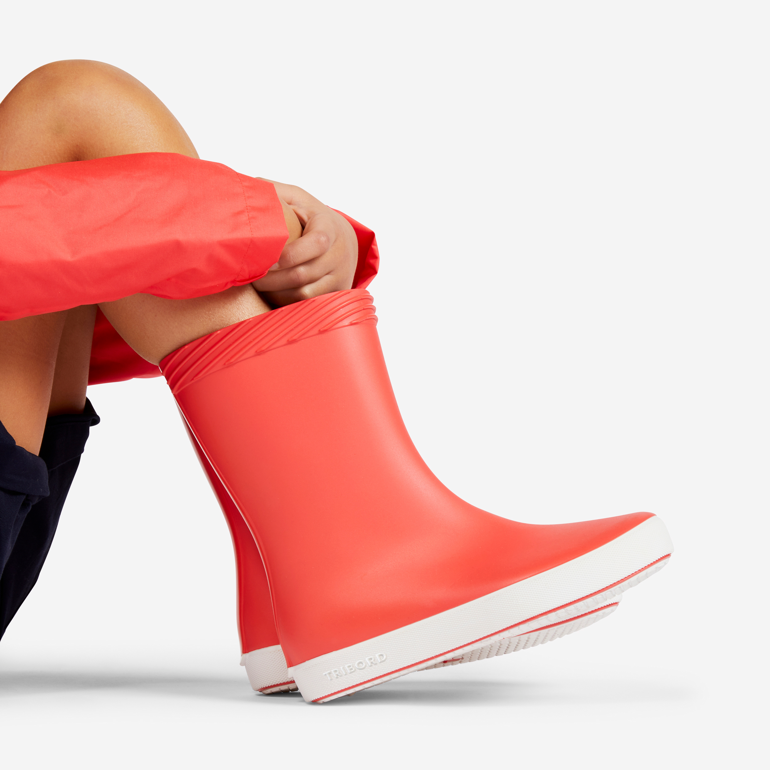 Botte de pluie enfant 100 rouge pour les clubs et collectivités
