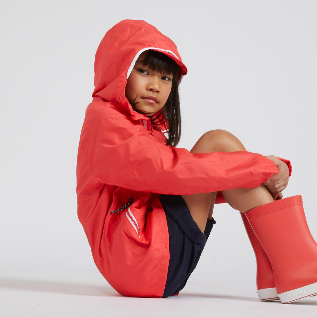 Veste imperméable de voile - veste de pluie SAILING 100 Enfant Lavande Rose