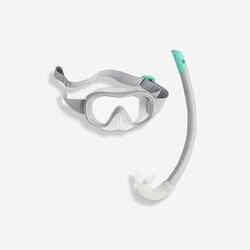 Παιδικό σετ snorkelling με μάσκα SUBEA 100 JR - Γκρι