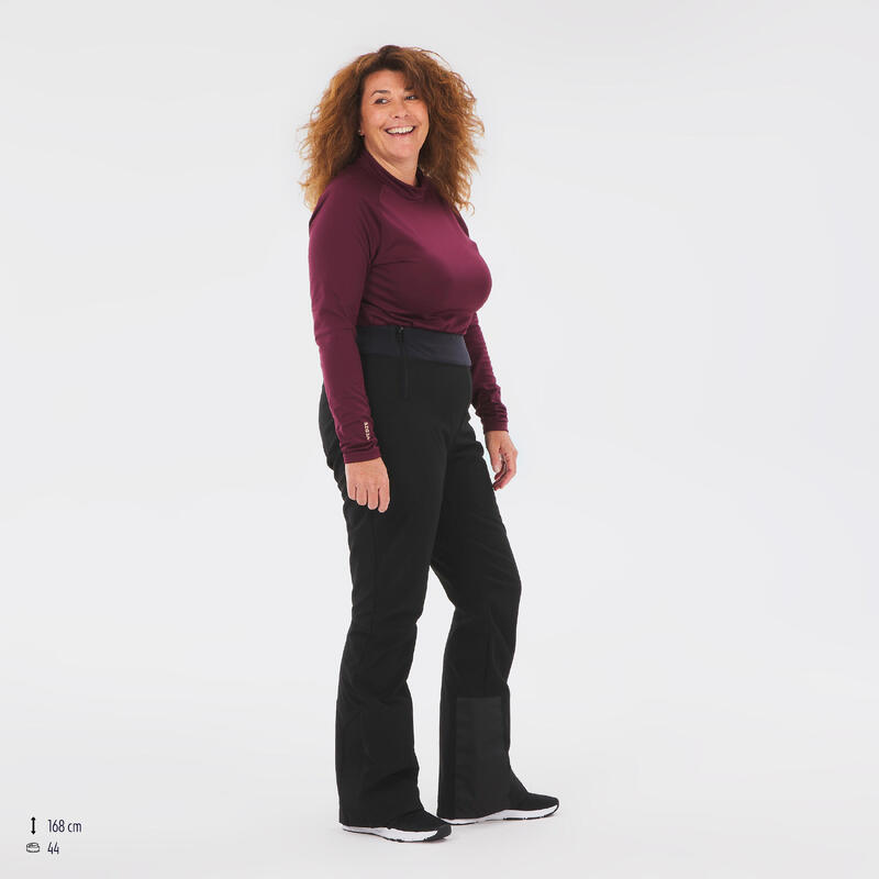 Pantaloni sci donna 500 neri