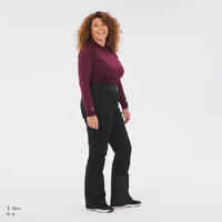 Women’s Warm and Fitted Ski Trousers 500 - Black