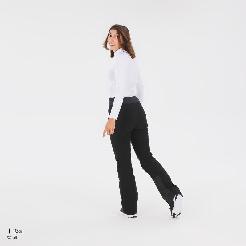 Kadın Kayak Pantolonu - Siyah - 500 SLIM