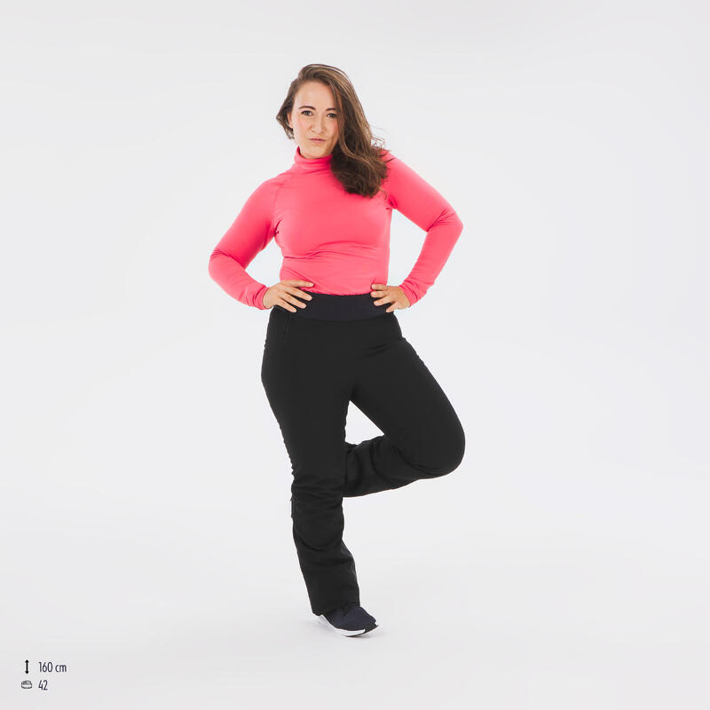 Kadın SlimFit Su Geçirmez  Kayak Pantolonu - Siyah - 500