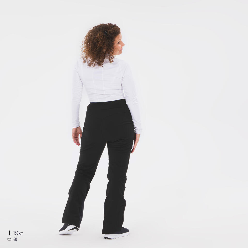 Pantalón de esquí slim mujer 500 - negro 