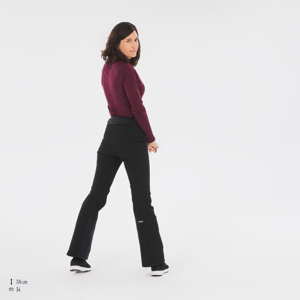 Women's Slim Fit Trousers 500 - Navy Blue