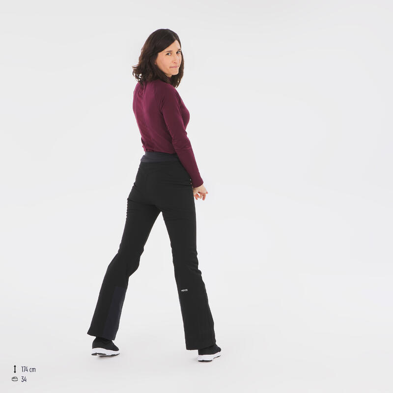 Kadın SlimFit Su Geçirmez  Kayak Pantolonu - Siyah - 500
