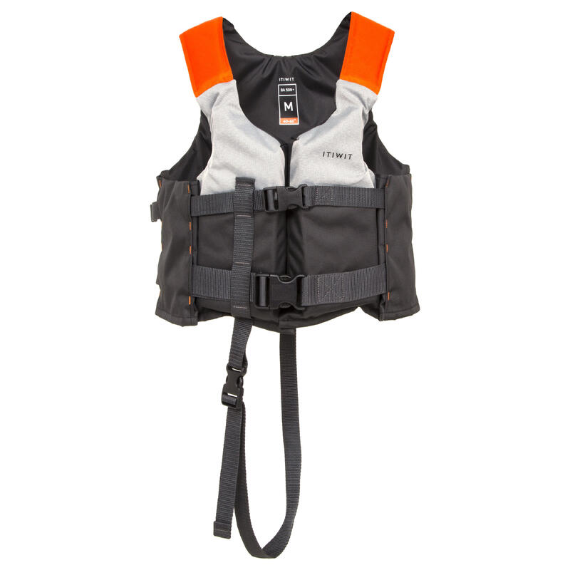 Gilet aide à la flottabilité 50N+ gris kayak stand up paddle dériveur