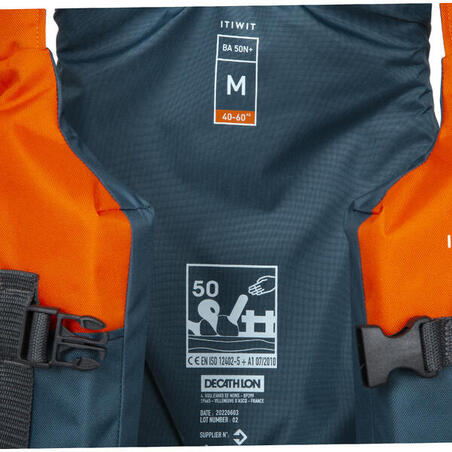 Gilet aide à la flottabilité 50N+  bleu/orange kayak stand up paddle dériveur