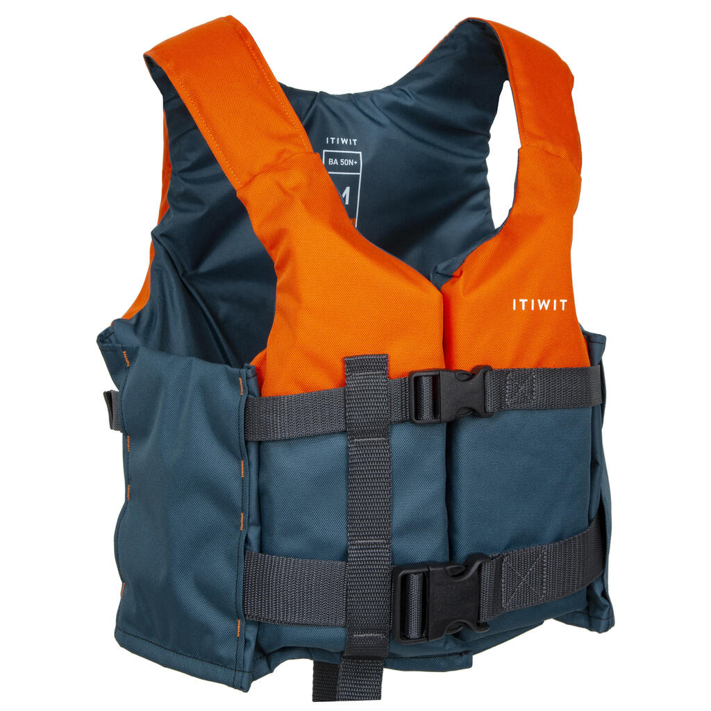 Gilet aide à la flottabilité 50N+  bleu/orange kayak stand up paddle dériveur