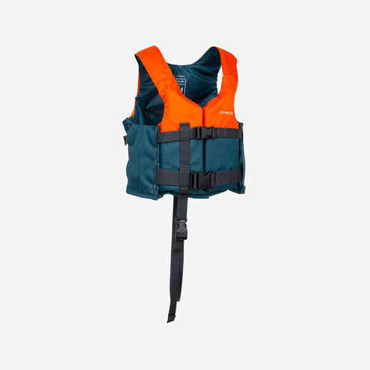 
      Gilet aide à la flottabilité 50N+  bleu/orange kayak stand up paddle dériveur
  