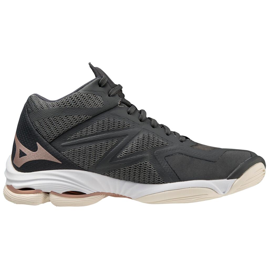 WOMEN'S VOLLEYBALL SHOES MIZUNO LIGHTNING Z7 MID  DARK GREY - ROSE