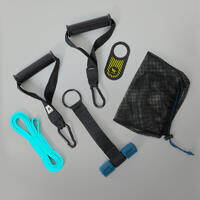 Kit de poignées et accroche porte avec élastique