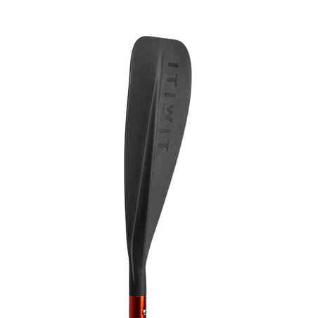 Sturdy stand-up paddleboard paddle for rental. Adjustable from 170 to 220 cm.