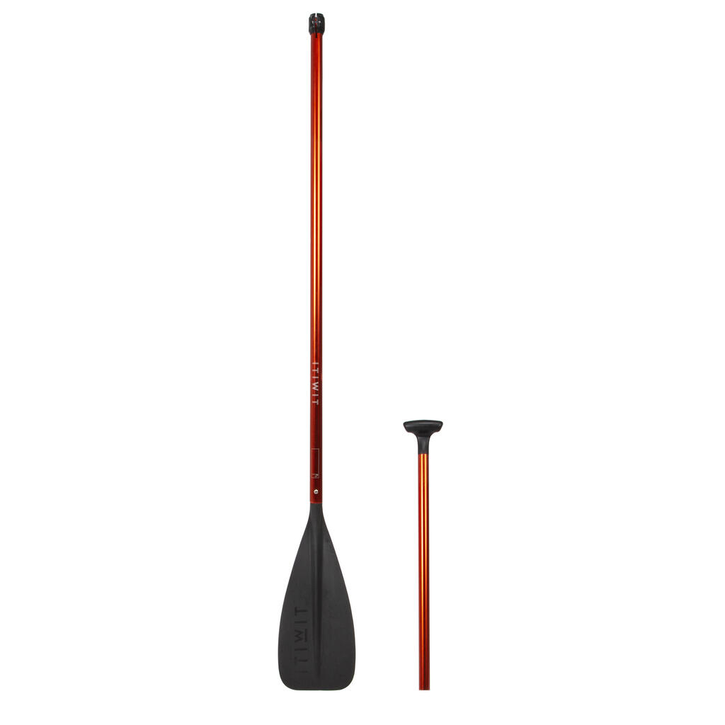 Sturdy stand-up paddleboard paddle for rental. Adjustable from 170 to 220 cm.