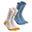 Calcetines Hike 100 High - Trendy rayas y azul - Lote de 2 pares