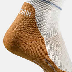 Hike 100 High Socks  - Trendy stripes and blue - Pack of 2 pairs