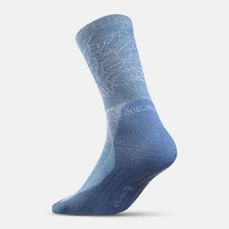 Hike 100 High Socks  - Trendy stripes and blue - Pack of 2 pairs