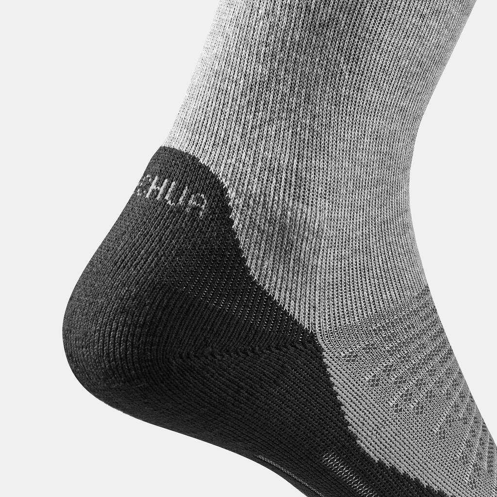 Turistické vysoké ponožky Hike 100 High limitovaná séria kaki a hnedé 2 páry