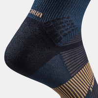 Chaussettes randonnée - Hike 520 Double High Bleu Marine x2 paires