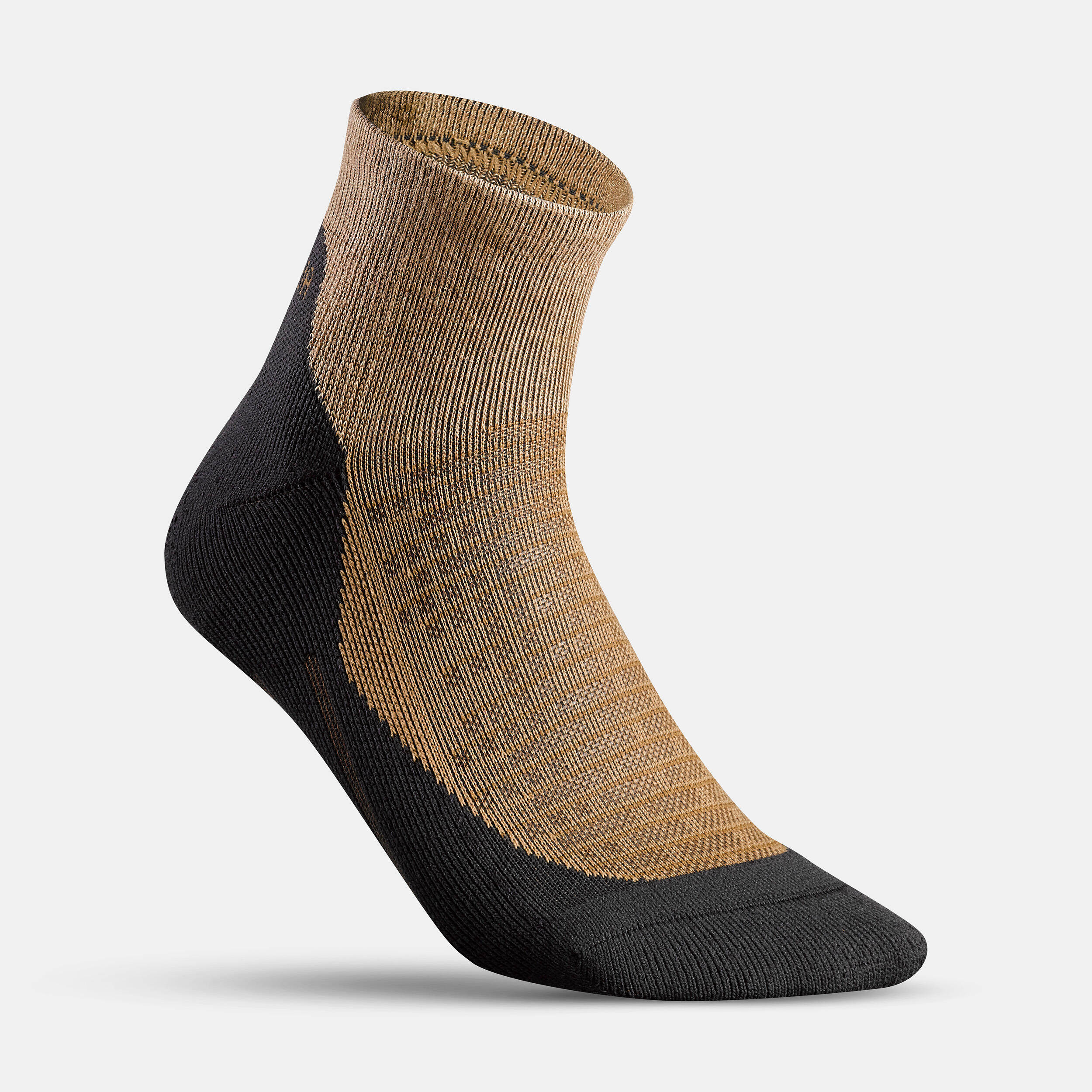 Unisex Quick Dry Mid Ankle Socks 2 Pairs Brown Grey - NH100 -  3