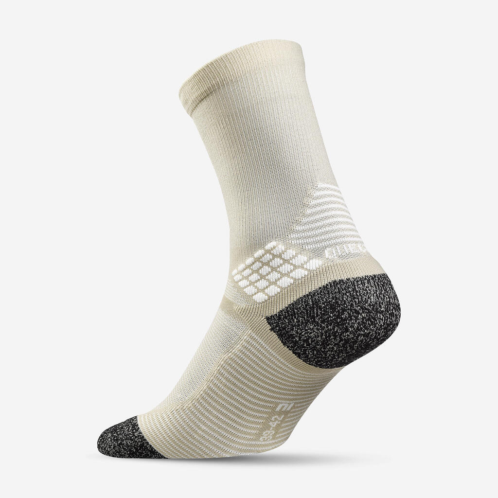 Chaussettes randonnée - hike 500 high beige x2 paires