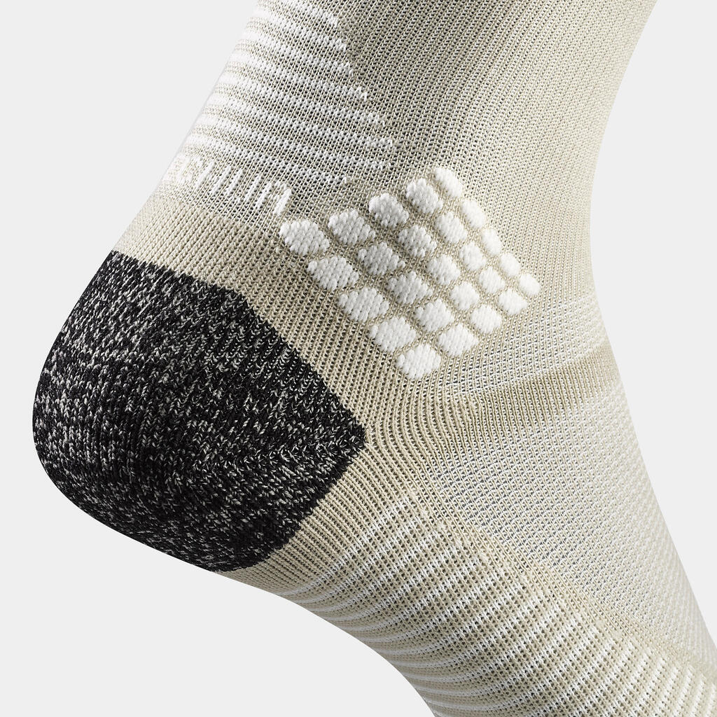 Chaussettes randonnée - hike 500 high beige x2 paires