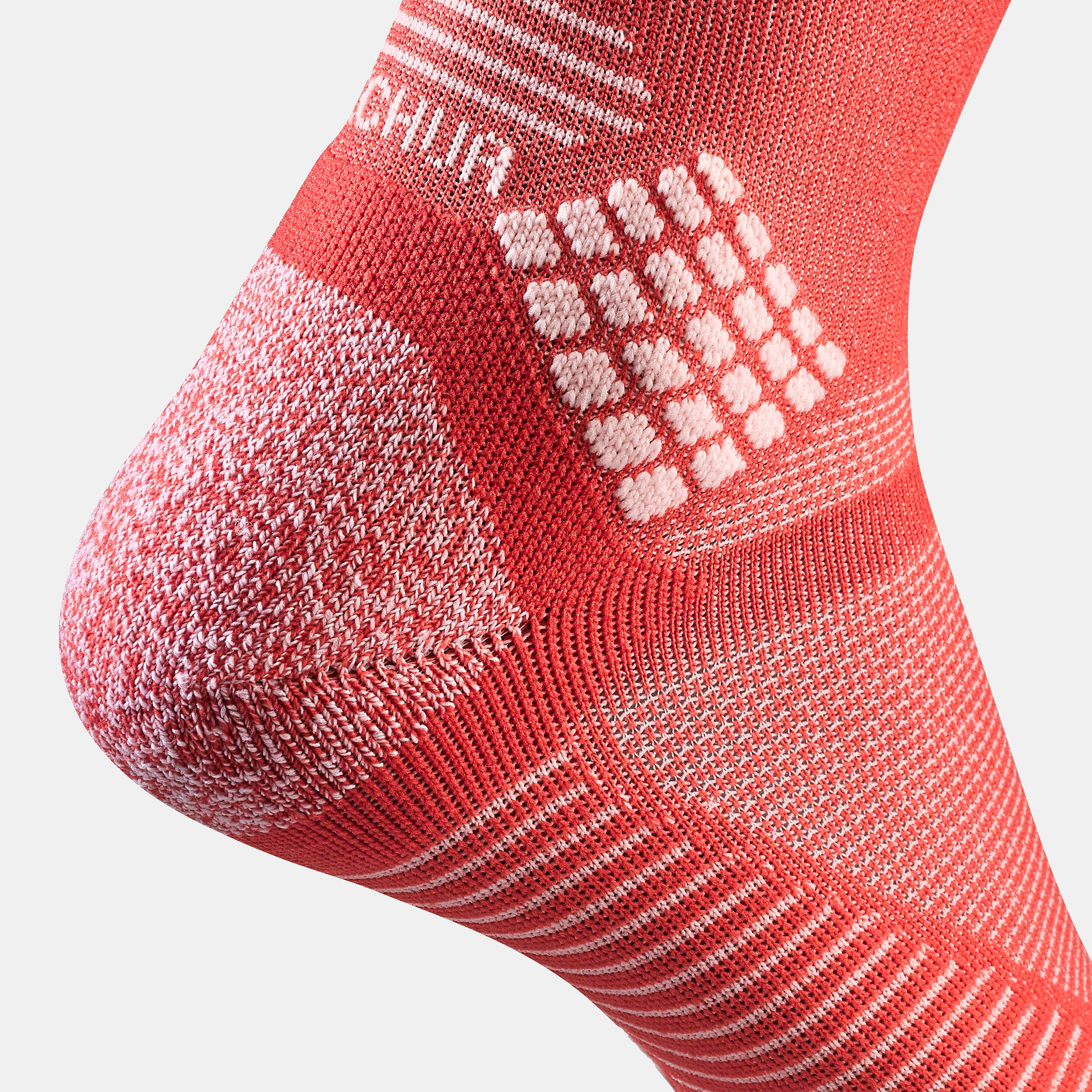 Hiking socks - Hike 500 High Coral x2 pairs  4/5