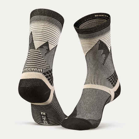 Hiking socks - Hike 500 High Trendy Kamo x2 pairs