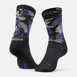 Hiking socks - Hike 500 High Trendy Kamo x2 pairs