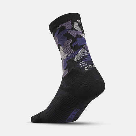 Hiking socks - Hike 500 High Trendy Kamo x2 pairs