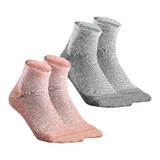 Hike 100 Mid Socks - Pink and Grey- Pack of 2