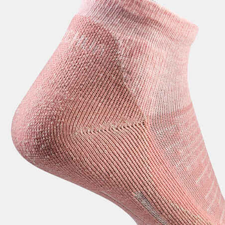 Μεσαίες Κάλτσες Πεζοπορίας Hike 100 X2 - Γκρι/Ροζ