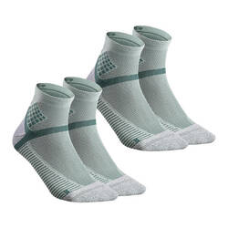 Hiking socks - Hike 500 Mid x2 pairs Mint Green