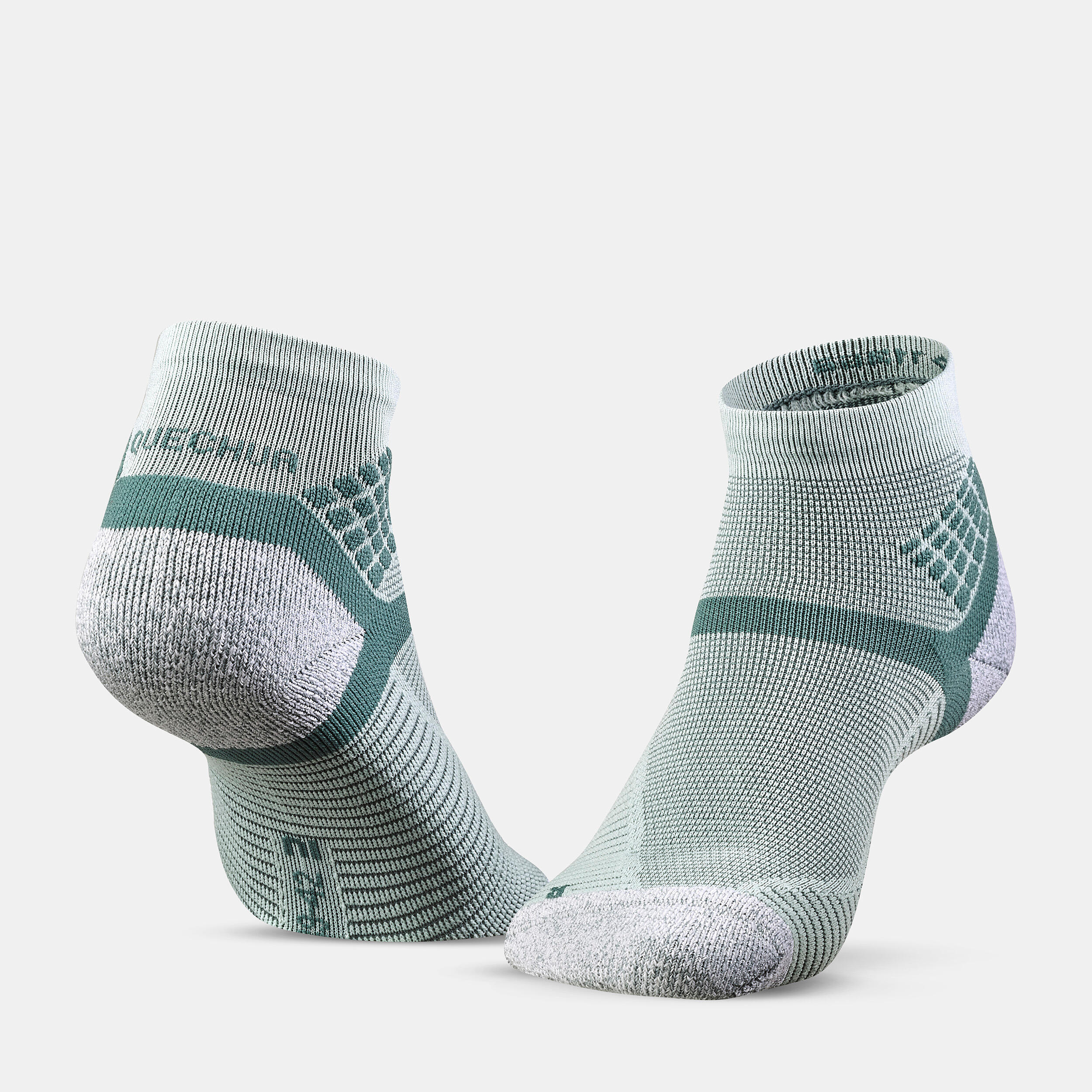 Hiking socks - Hike 500 Mid x2 pairs Mint Green 2/5