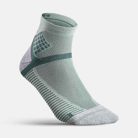 Hiking socks - Hike 500 Mid x2 pairs Mint Green