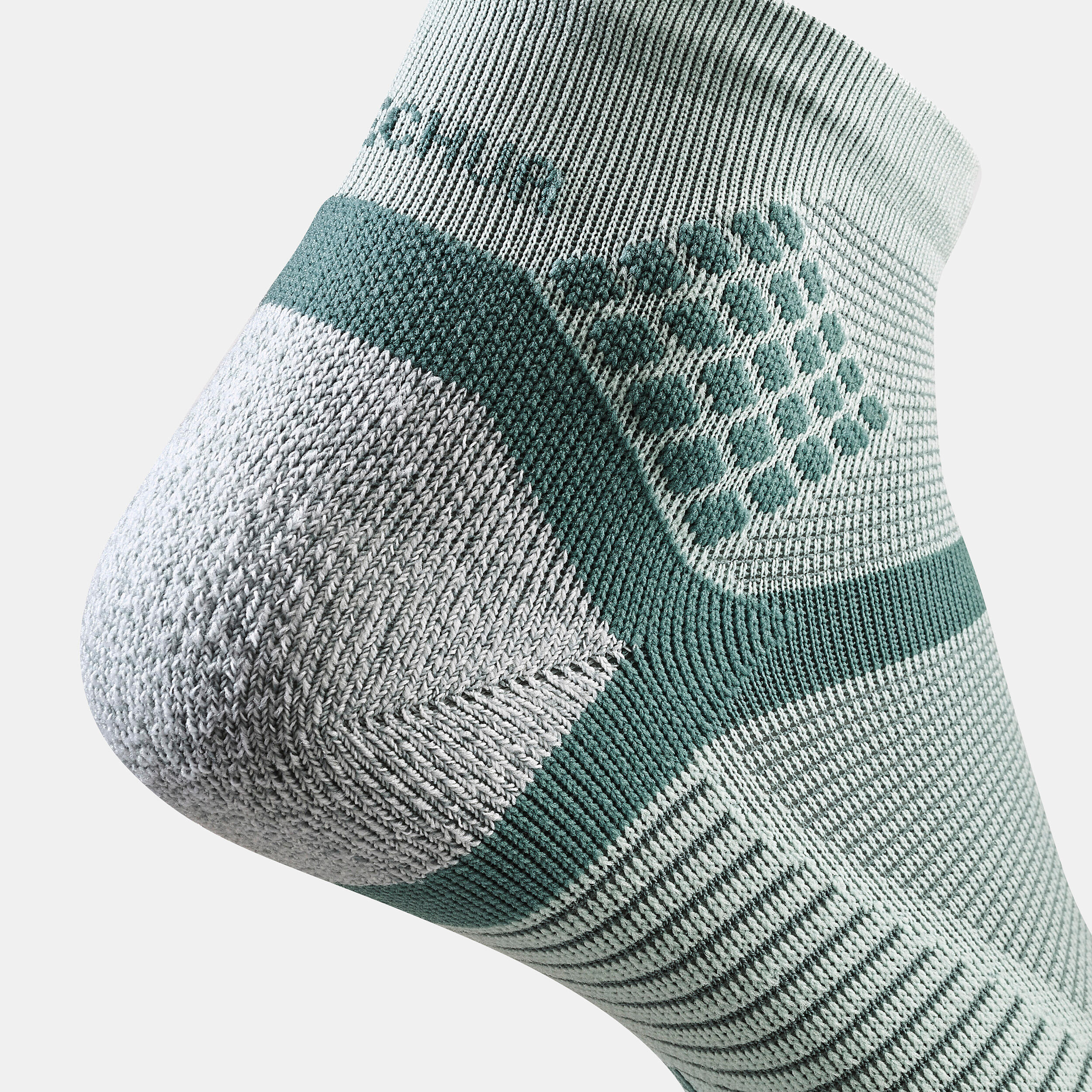 Hiking socks - Hike 500 Mid x2 pairs Mint Green 5/5