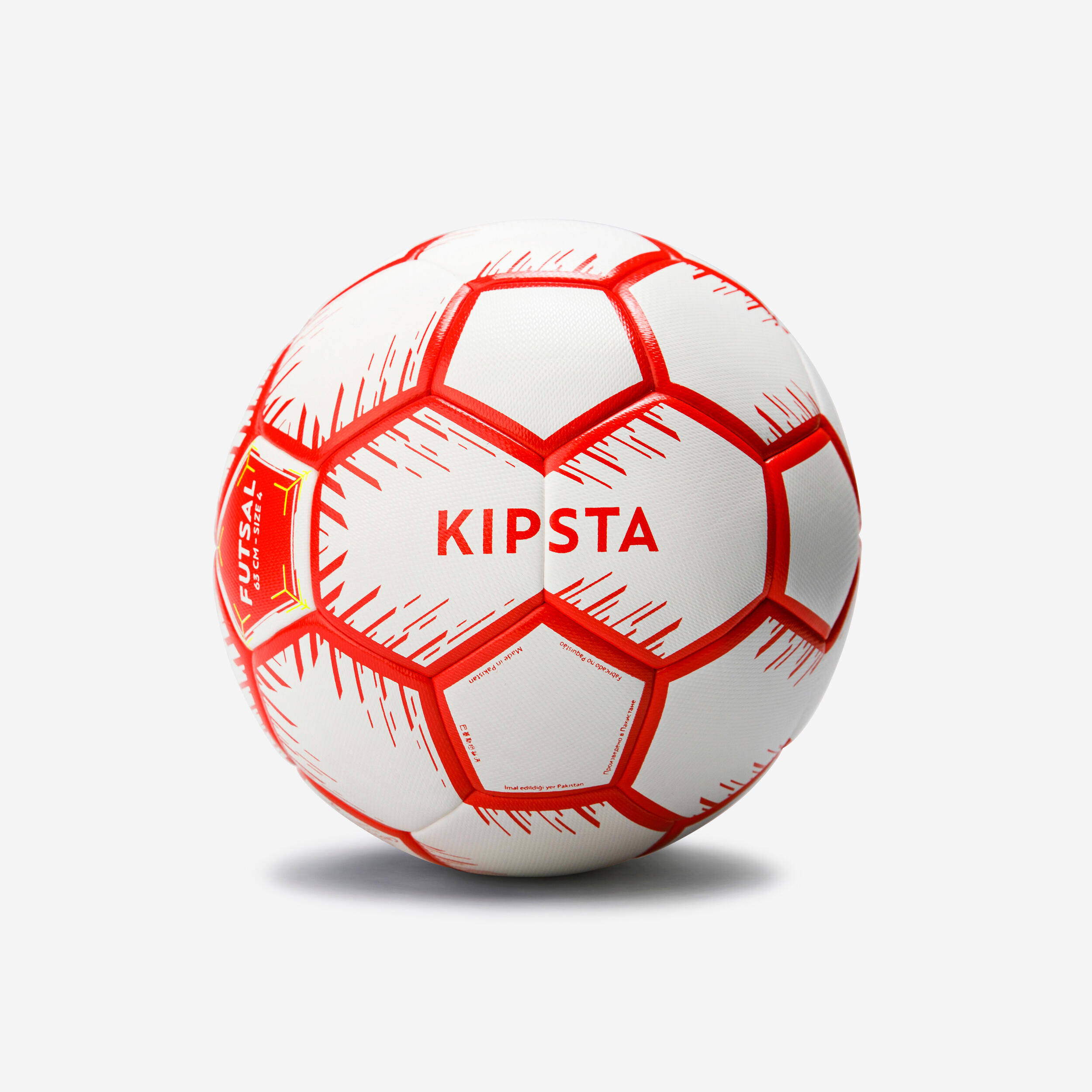 Size 4 Futsal Ball (63 cm Perimeter) - Red/White -  2