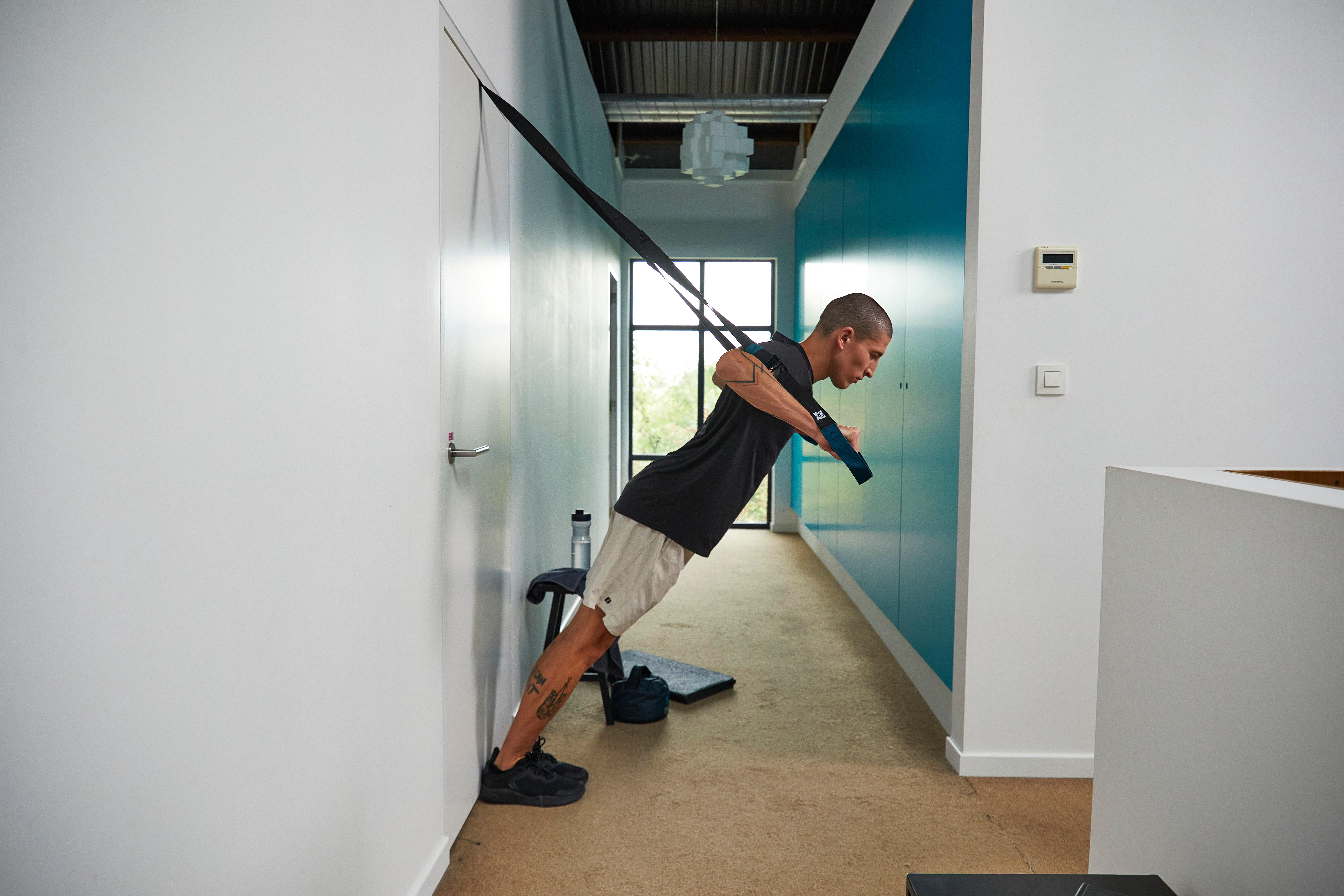 Weight Training Suspension Trainer - Black/Blue - CORENGTH