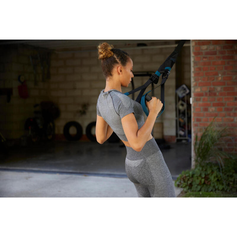 Correias de Suspensão de Musculação e Cross Training Preto e Azul